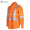 T-shirt de sécurité à manches longues orange T-shirt réfléchissant de sécurité à usage quotidien